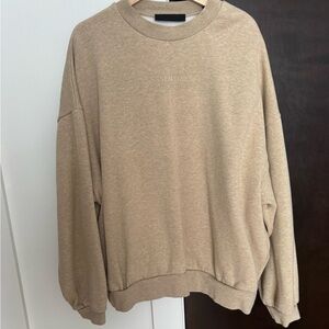 Fear Of God Essentials Mens Large Crewneck Tan